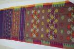 Brown Multicolor Floral Cotton Saree with Contrast Border - Image 4